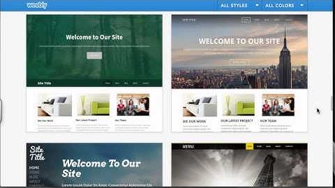 Weebly: Choose a theme and add a URL
