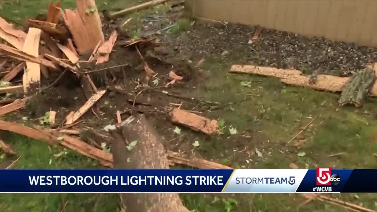Home damaged by lightning strike - YouTube