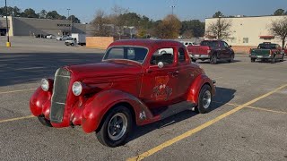 1935 Plymouth Walk-Around, Cruise and Old Steel at Cars & Coffee