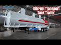 3 Axle Fuel Tank Trailer, Oil Transport Tank Trailer OEM 4 Compartments 40,000 -60,000Liters
