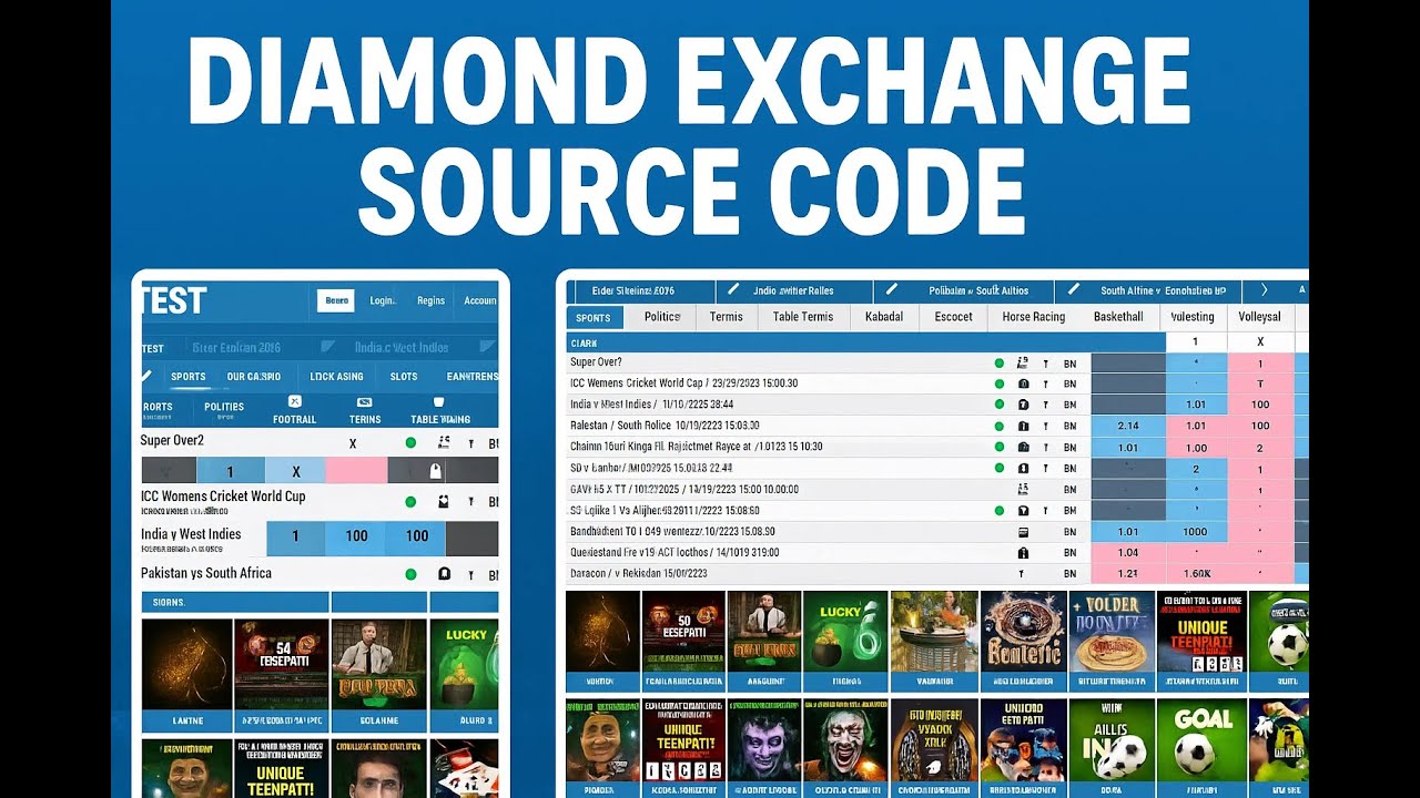 💎 Diamond Exchange Source Code — Complete Betting Platform Script | Full Admin & User Panel Demo