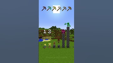 Which MINECRAFT PICKAXE Is The Fastest? 😮 #shorts