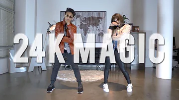 "24K MAGIC" - Bruno Mars Dance ft Kenneth & Bailey | @MattSteffanina