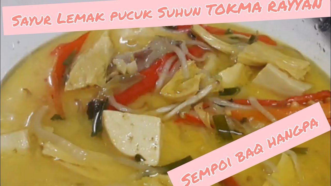 MASAKAN PENANGTOKMA RAYYAN MASAK SAYUR LEMAK PUCUK SUHUN YouTube