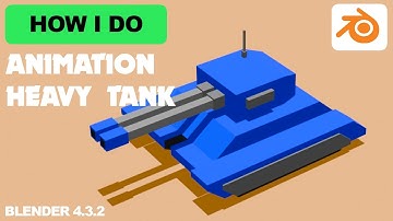 Low Poly Heavy Tank - Blender 4.3.2 modeling process
