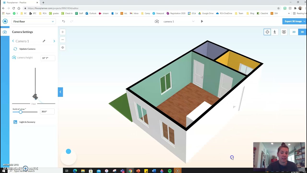 A 3D topview render created with floorplanner.com #floorplanner