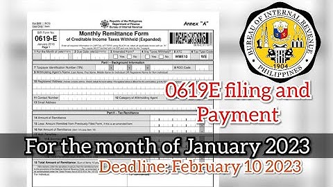 0619E filing Video Tutorial for the month of January 2023 + payment thru gcash #bir #0619E