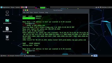 port scan with nmap on parrot os