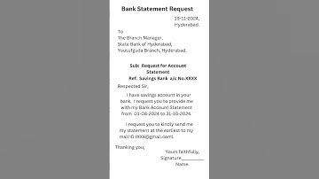 Account Statement #english #letter #bank