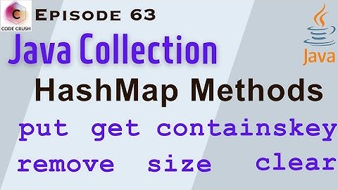 HashMap Methods in Java | get | put | remove | clear | size | containsKey