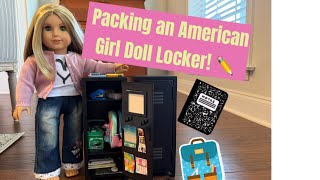 Packing American Girl Doll Lockers!