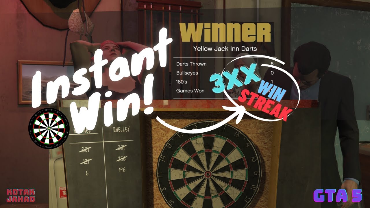 GTA 5 HOW TO WIN DARTS GAME INSTANTLY 3X WIN STREAK WORKS!! YouTube