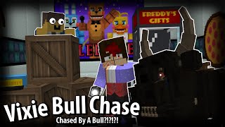 CHASED BY A BULL!?!?! | Minecraft Minigame | Vixie Bull Chase