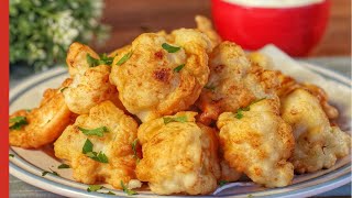 The Best Fried Cauliflower Recipe 💯 Batter Dipped Fried Cauliflower