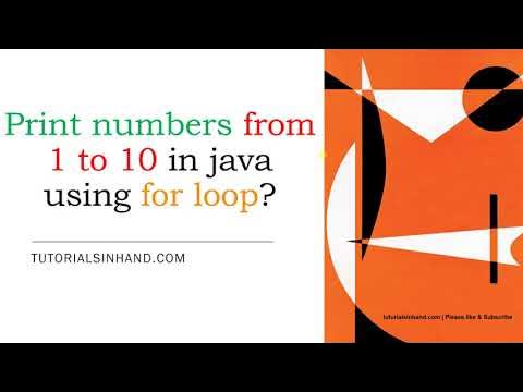 java program to print numbers from 1 to 10 using for loop | working of ...