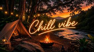 Riverside Tranquility | Chill Campfire Vibes & Sunset Moments