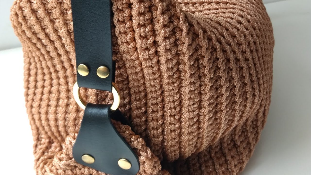 BOLSA EM CROCHÊ COM ALÇA BANANA  -  parte 3 -   alça banana  (with english subtitles)