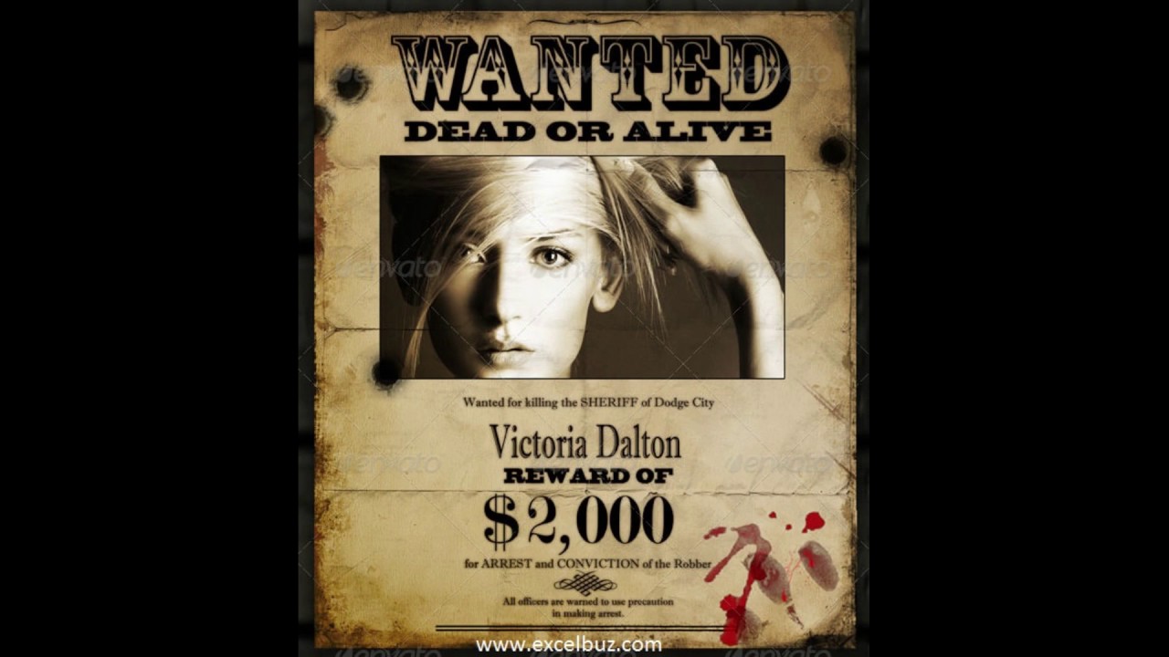 Printable Wanted Poster Templates
