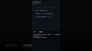 find() String Method | DAY 10/47 of string methods  #coding #python #pythonprogramming