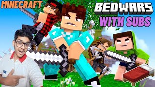 Playing Bedwars With Subscribers  | Fun In MInecraft Live  | Join Now | HINDI