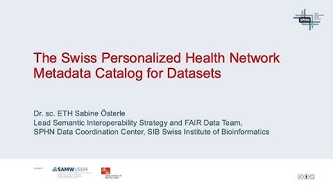 SPHN Metadata catalog