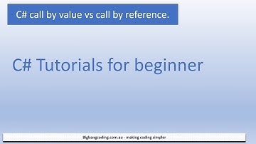 call by value vs call by reference in c#