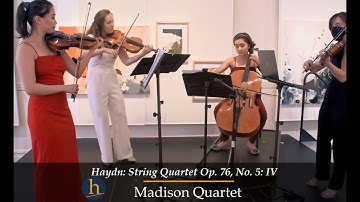 Haydn: String Quartet in D Major, Op. 76 No. 5 - IV. Finale. Presto  | Madison Quartet