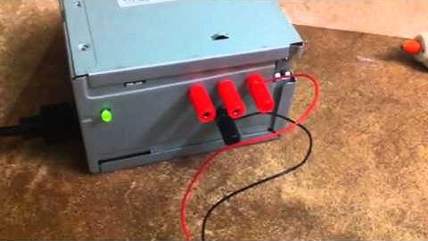 Pc power supply converted to a bench top power supply