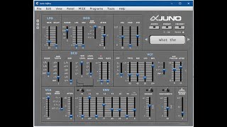 Alpha Juno single preset extraction from a bank file using Juno Alpha editor