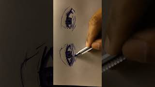Drawing Anime Eyes By Using Pen