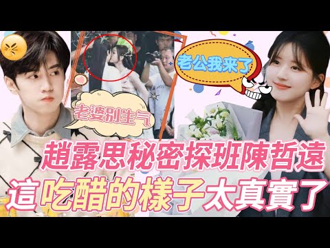 他倆太甜了吧！原來陳哲遠拍《郎君不如意》時趙露思就去探班過了，哲遠拍吻戲露思咬牙切實的吃醋表情也太真實了，哲遠慌了跑去貼貼安慰老婆！你倆是要甜死誰呀！#赵露思 #陈哲远 #偷偷藏不住 #cp