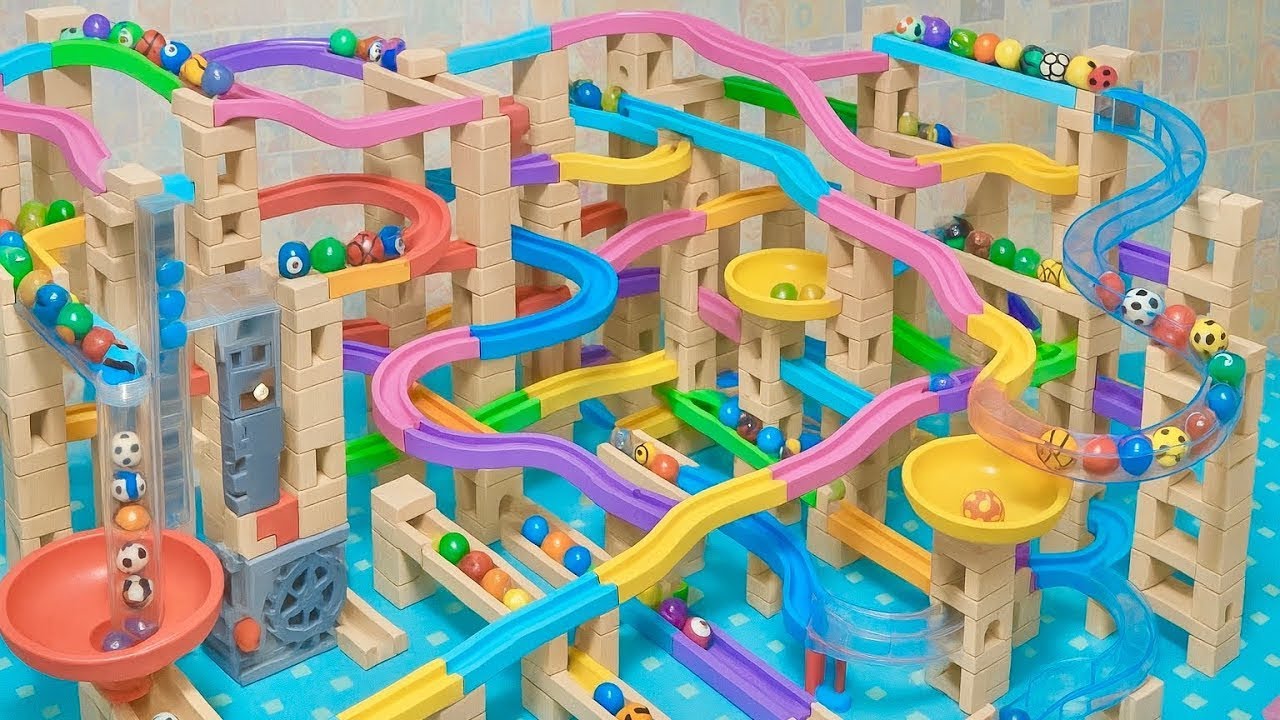 Marble Run ASMR – Electric Elevation & Crystal Rolling Sound