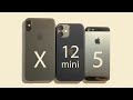 iPhone 12 Mini vs iPhone X vs iPhone 5 - Comparaison
