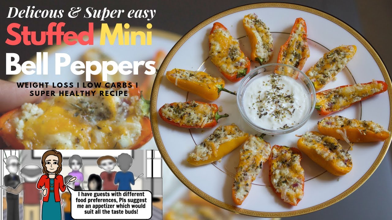 Stuffed Mini Peppers Weight loss Low Carbs Nutritional Healthy