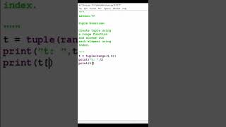 how to access tuple elements using index #shorts #python #coding #pythontricks #pythonfullcourse