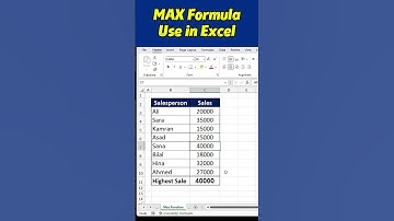 Find Maximum value in Excel  #pcshortcutz #excel #excelformulahacks #shorts