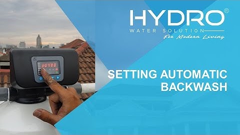SETTING AUTOMATIC BACKWASH