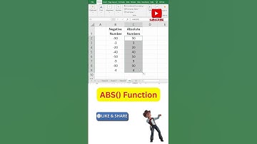 ABS() Function #excel #shortvideo #viarlshort #advanceexcel #exceltips #exceltips #abs