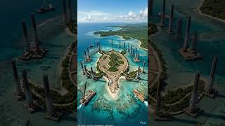 Ai Construction Timelapse Turtle City From Empty Site #aitimelapse #aigenerated #viral