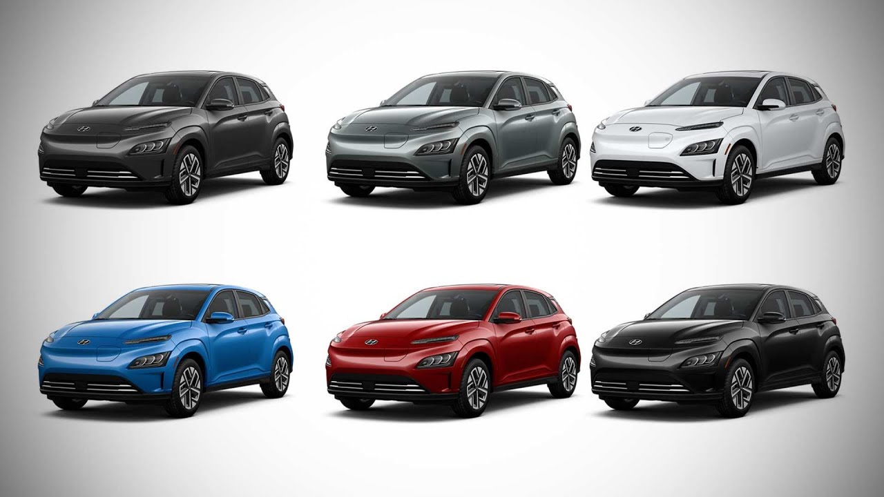 2022 Hyundai Kona Electric Limited - All Colour Options - Images | AUTOBICS  - YouTube