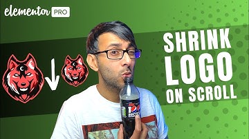 Elementor - Shrink the Logo/Image on Scroll but not using Scrolling Effects