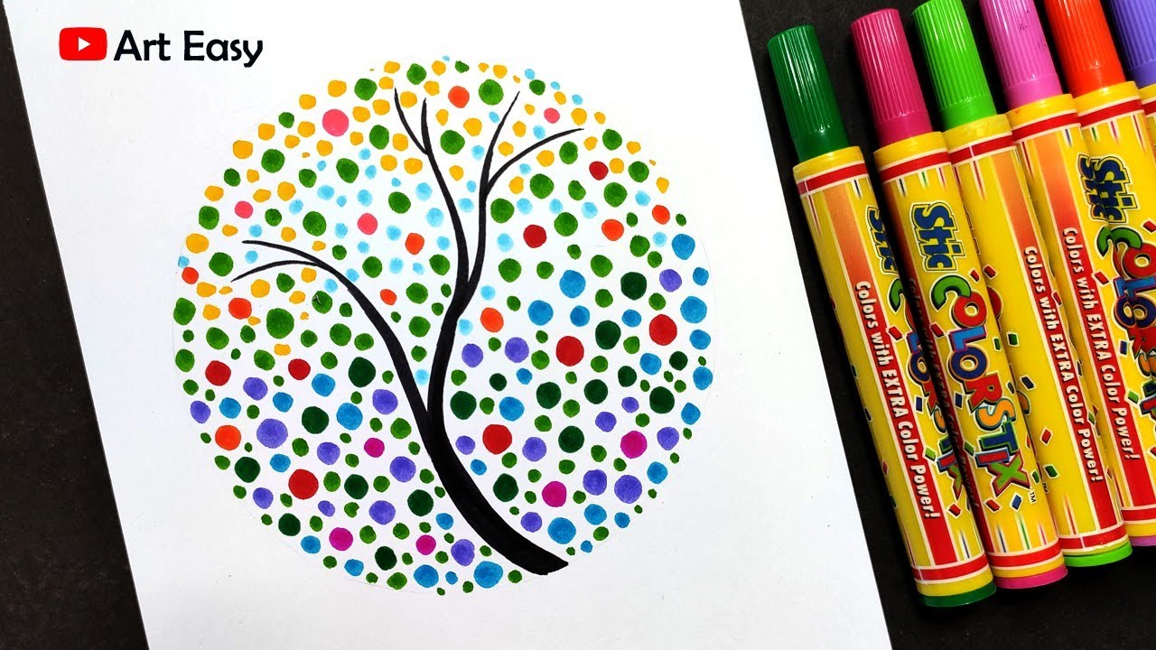 How to Make Dot Painting- Dot Painting Ideas for Kids | SchoolMyKids