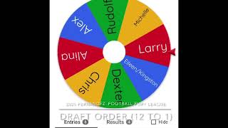 Random draft order for family fantasy football league (2025-2026 season)
