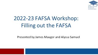2022-23 FAFSA Workshop (Spanish Translation)