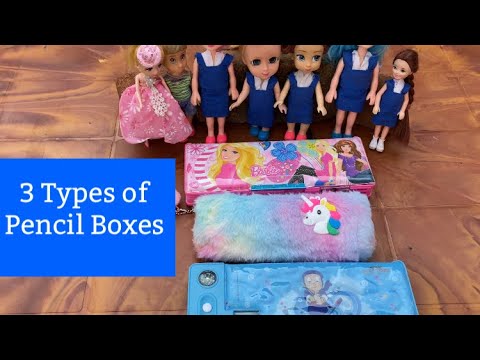 3 Types of Pencil Boxes | Rainbow Crafts | Classic Mini Food | Naughty Roja