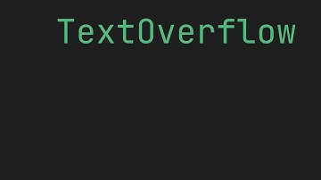 FLUTTER TextOverflow | Text class overflow property