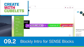 Sensing blocks in Cubelets Blockly. Create with Cubelets - Ep. 9.2