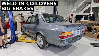 BMW E28 Overhaul  How To Weld In Coilovers