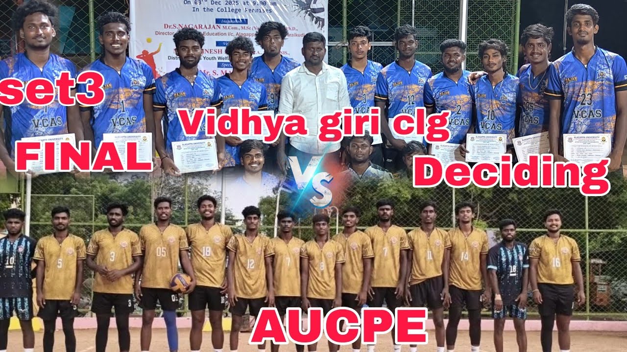 Deciding set 3❗Vidhyaa giri🆚 AUCPE ❗FINALS
