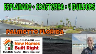 Esplanade Coasterra in Palmetto Florida. David Weekley, Taylor Morrison, Meritage & Cardel Homes